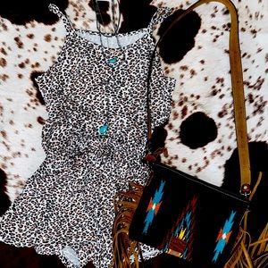Cheetah Print Romper